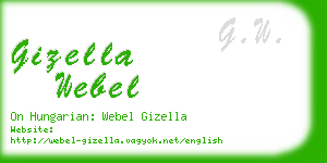 gizella webel business card